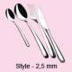 Style Tacamuri inox 18-10 2,5 mm